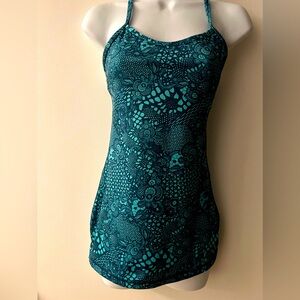 Lululemon Racerback Green/Blk Tank